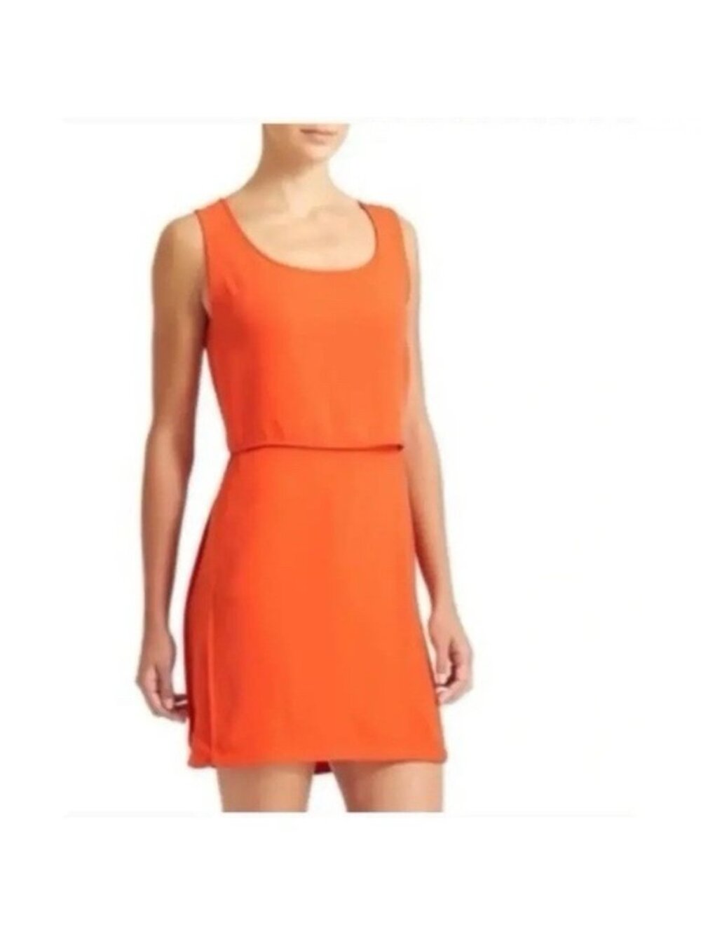 Athleta Getaway Popover Dress Vibrant Orange M